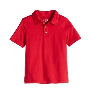 Jumping Beans | Vibrant Red Short Sleeve Collared Performance Polo Shirt